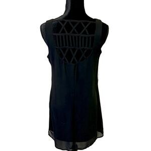 Want and Need Little Black Dress Women Medium Lattice Back Sleeveless Cocktail